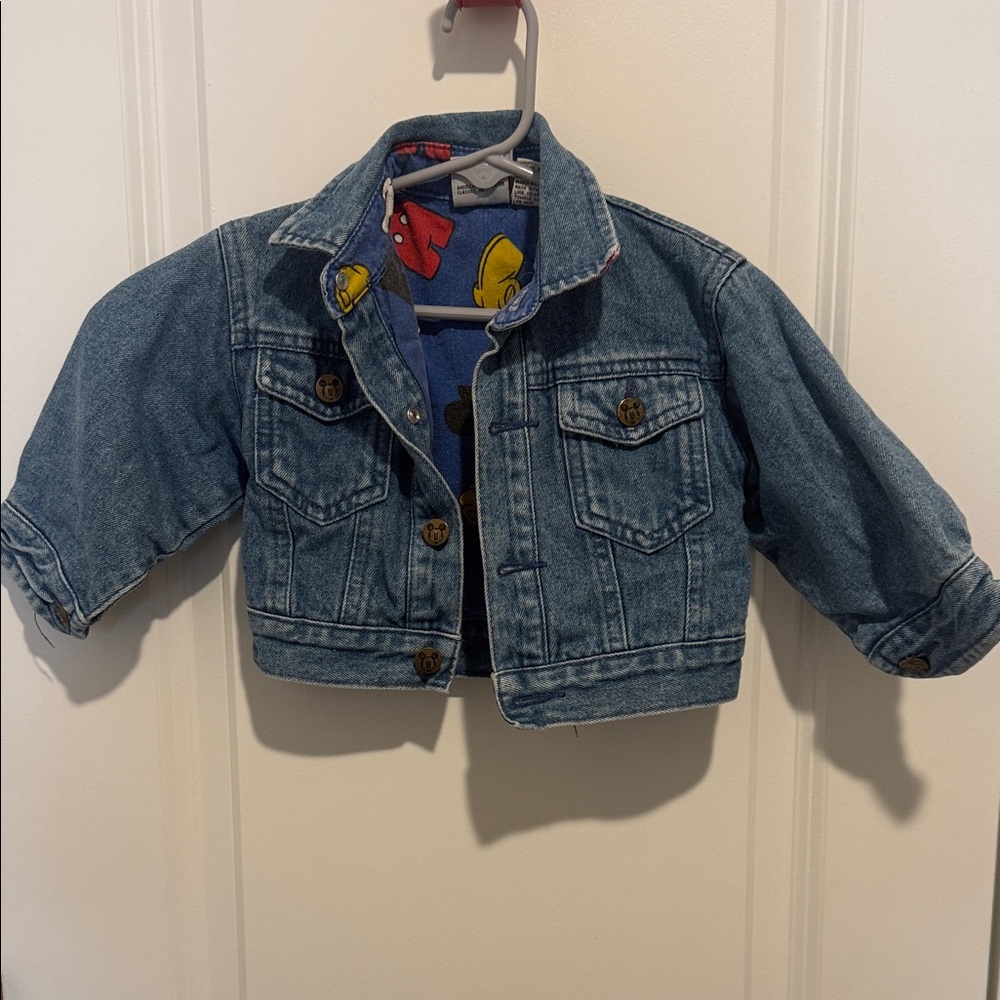 Disney Blue Denim Jacket with Character Print